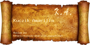 Kuczik Amarilla névjegykártya
